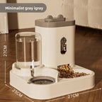 New Automatic Cat Feeder Dog Bowl Pet Bowl Cat Basin 2-in-1 Water Dispenser Cat Bowl Pet Supplies Cross-border