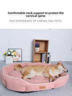 Dog Bed All-Season Pet Bed Non-Slip Pet Mat Medium Dog Yuanbao Shape Dog Mat Dog Bed Pet Mat