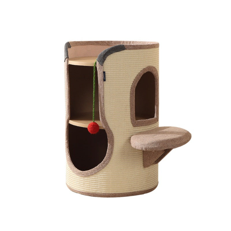 Cat bed, cat climbing frame and cat tree integrated. Sisal bucket cat house cat bed Cat toy cat bucket