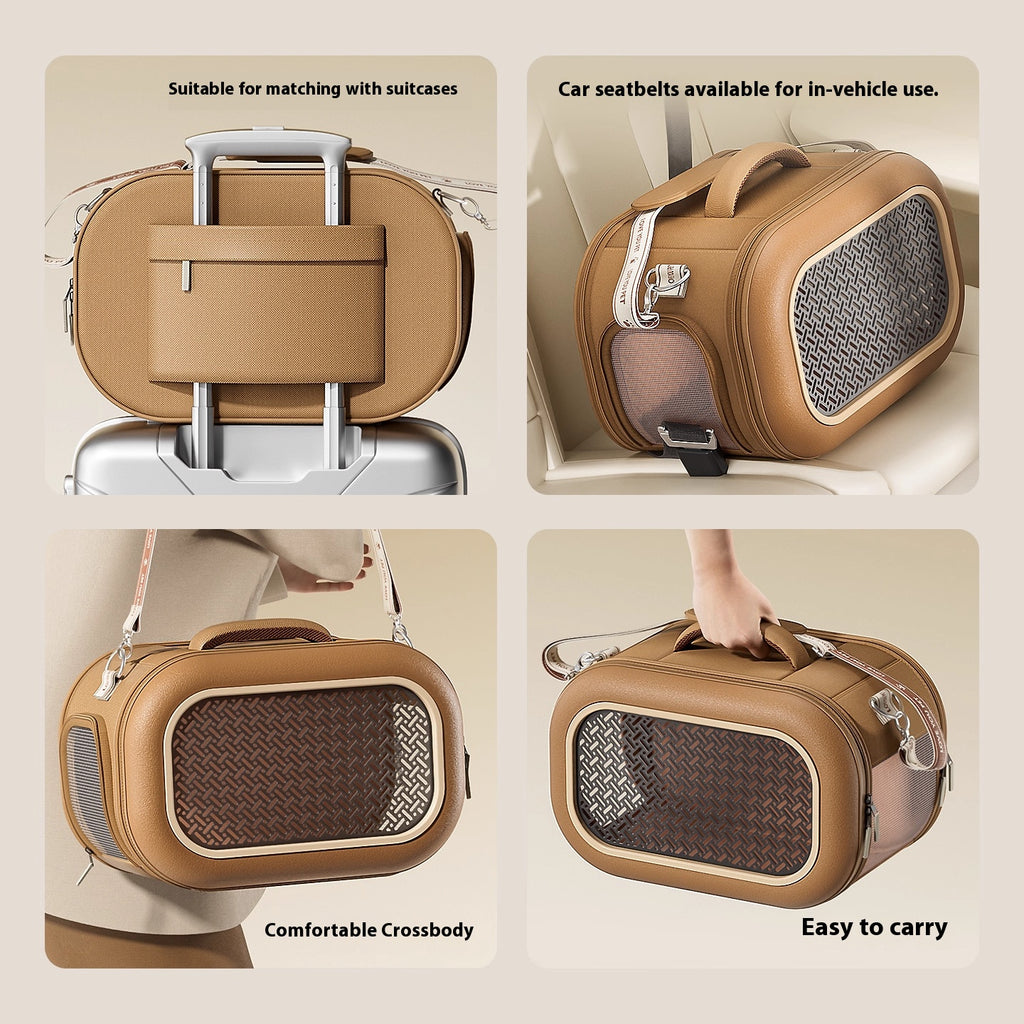 Multi-functional portable pet bag The cat bag is portable for going out. Large-capacity cat hand-held suitcase with pet handle