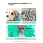 Winter dog clothes; Three-proof Corgi windbreaker with fleece. Waterproof pet clothing for medium-sized dogs going out in autumn and winter