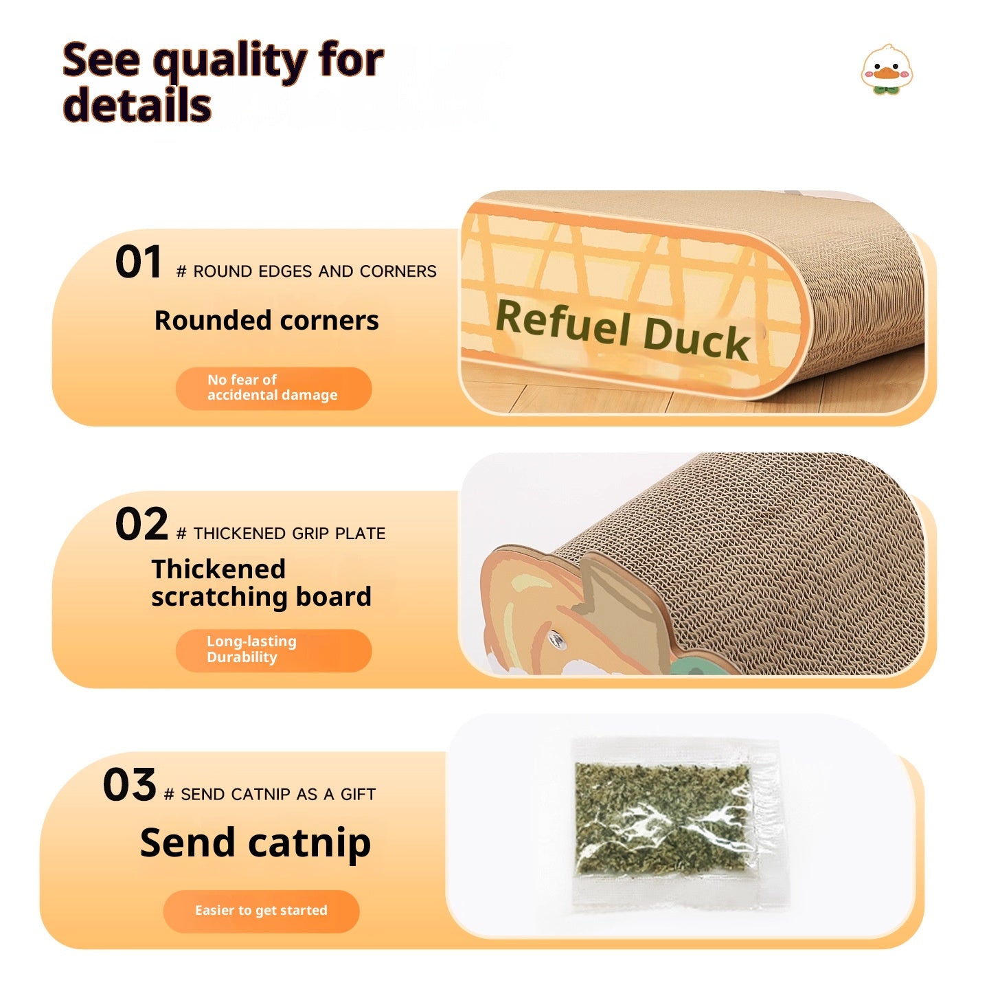 Extra-large cat scratch-board sofa; Wear-resistant and does not shed chips; Cat scratch-board corrugated paper cat bed integrated; Suitable for all seasons