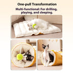 Dual-purpose tunnel mat cat bed cat mat; Play and sleep integrated cat bed Pet supplies
