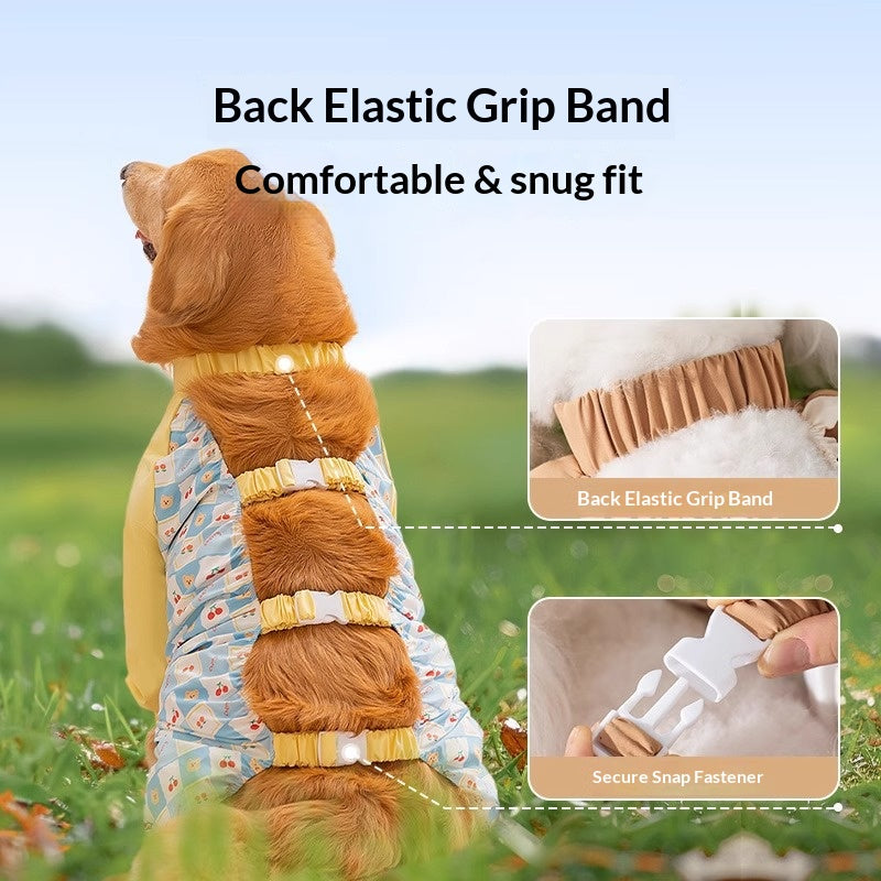 Pet dog dust-proof clothing for going out, full coverage on all four legs, waterproof and stain-resistant, comfortable and unrestrained. For large dogs