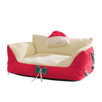 Christmas festive atmosphere cat bed A dog bed that can be disassembled and washed all year round. Thickened cat sofa Winter warm cat bed