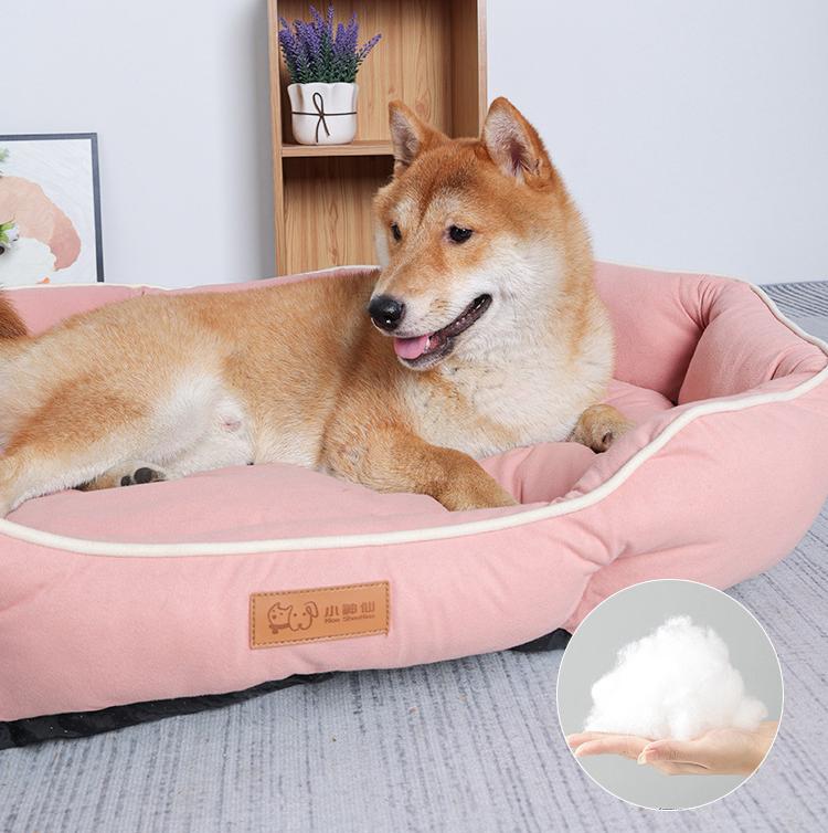 Suede imitation pet bed: A pet bed suitable for all seasons; Anti-slip pet mat Medium-sized dog ingot shaped dog mat; Dog bed pet mat