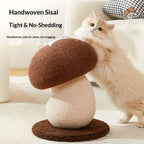 Cute and fun mushroom cat Scratch pillar Cat scratch board, sisal cat scratch post; Wear-resistant and does not shed chips; Mushroom standing claw grinding toy Cat supplies