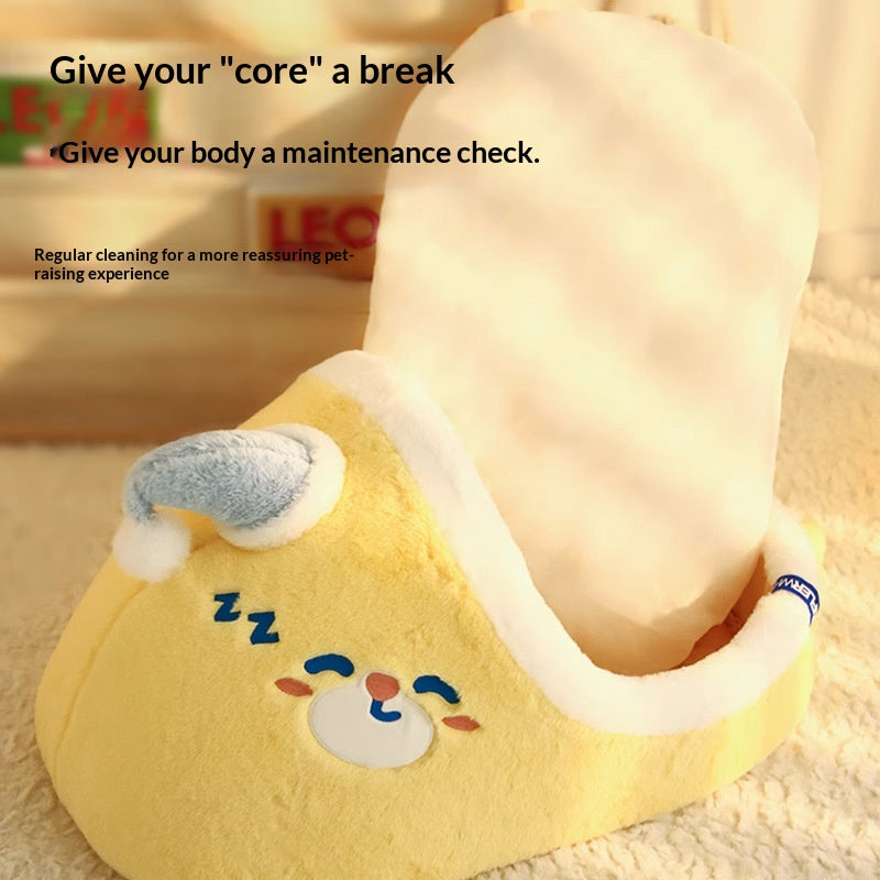 Mango-shaped cat bed Winter warm, enclosed and secure cat bed; Cats sleep in their beds, dog beds, sofas, and cat shelters