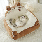 Little Bear pet sofa cat bed Suitable for all seasons; Thickened and warm winter sleeping pad; Cat supplies