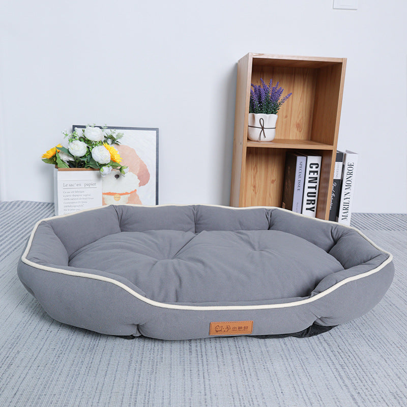 Dog Bed All-Season Pet Bed Non-Slip Pet Mat Medium Dog Yuanbao Shape Dog Mat Dog Bed Pet Mat