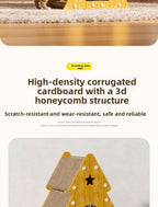 Christmas Tree Cat Scratching Board Cat Toy Corrugated Paper Cat Nest Wear-Resistant Cat Toy Cat Claw Board Non-Shedding All-Season Universal