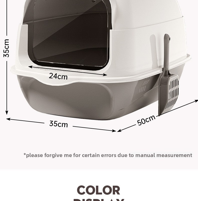 Extra Large Cat Litter Box Fully Enclosed Extra Large Odor-Isolating Easy-to-Clean Cat Toilet Pet Supplies