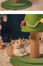 Christmas Tree Sisal Cat Scratching Board Wear-Resistant Non-Shedding Cat Claw Board Cat Climbing Frame Nest Integrated Cat Scratching Post Cat Toy