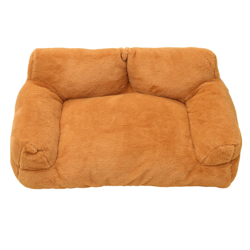Pet rabbit fur sofa bed: Dog sofa, large pet sofa; Rabbit plush pet bed; Soft, high-quality cat beds, large dog beds and dog beds