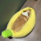 Banana boat-shaped pet bed; Wholesale detachable and washable all-season pet beds for dogs. Warm cat bed