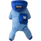 Little Bear pet down jacket Pet four-legged duck down drawstring windproof and warm down jacket Autumn and winter clothes for dogs and cats