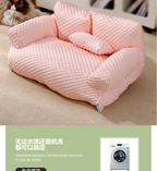 Ice Silk breathable pet sofa bed Suitable for all seasons; Detachable and washable cat beds and dog beds; Cool, breathable, soft and comfortable