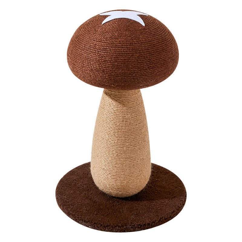 Cute and fun mushroom cat Scratch pillar Cat scratch board, sisal cat scratch post; Wear-resistant and does not shed chips; Mushroom standing claw grinding toy Cat supplies