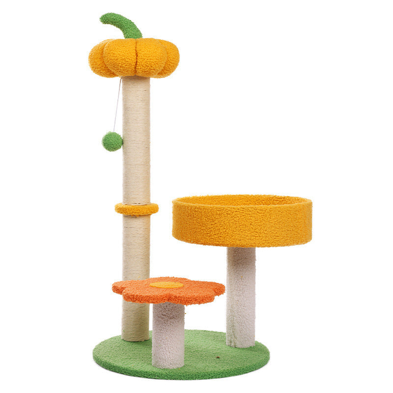 Cat climbing frame, cat bed, pumpkin style Jumping platform cat scratcher, small cat scratcher board Pet cat toys