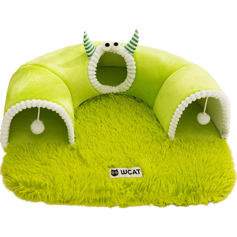 Tunnel cat bed All-season universal Cat Tunnel Detachable and washable; Drilling a hole to amuse oneself and relieve boredom; A safe cat bed that combines play and sleep