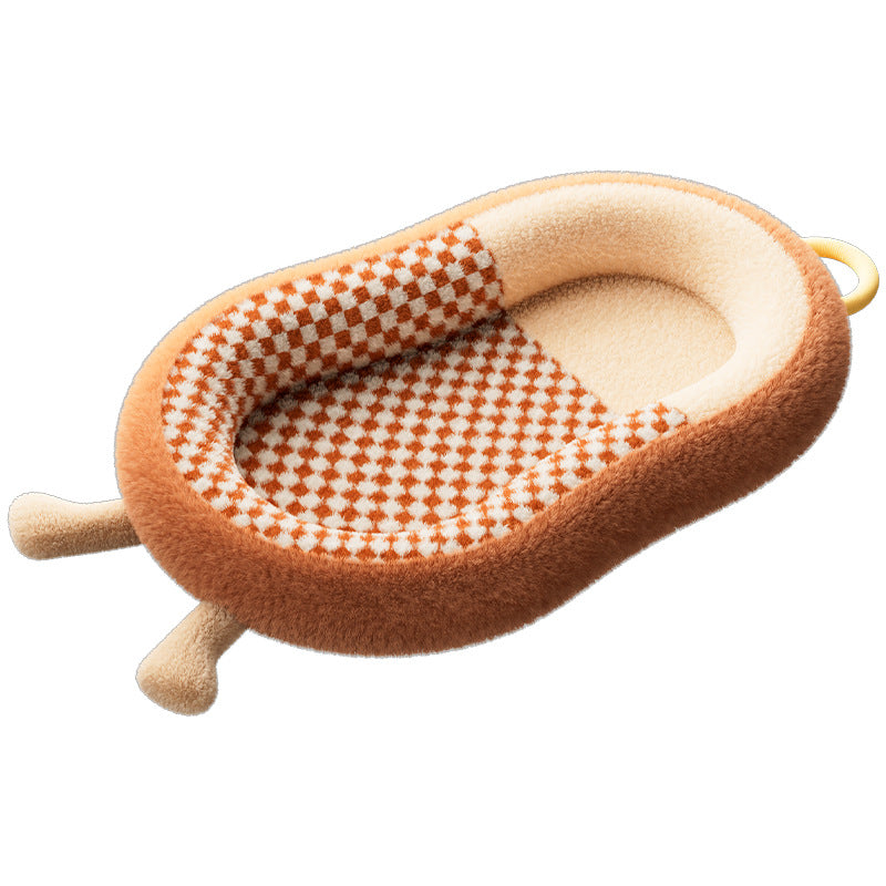 Arc-shaped dog kennel Warm pet bed for autumn and winter Sleeping dog MATS for medium and large-sized dogs; Cat bed and dog mat