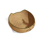 # Rattan Cat Ear Pet Bed: Suitable for all four seasons. Cat scratcher pet bed Pet cats made of rattan and straw can be disassembled and washed. Cat supplies