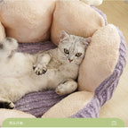 Cactus-shaped pet bed; Semi-enclosed kitten bed mat for winter warmth; Washable shaped cat beds and dog beds