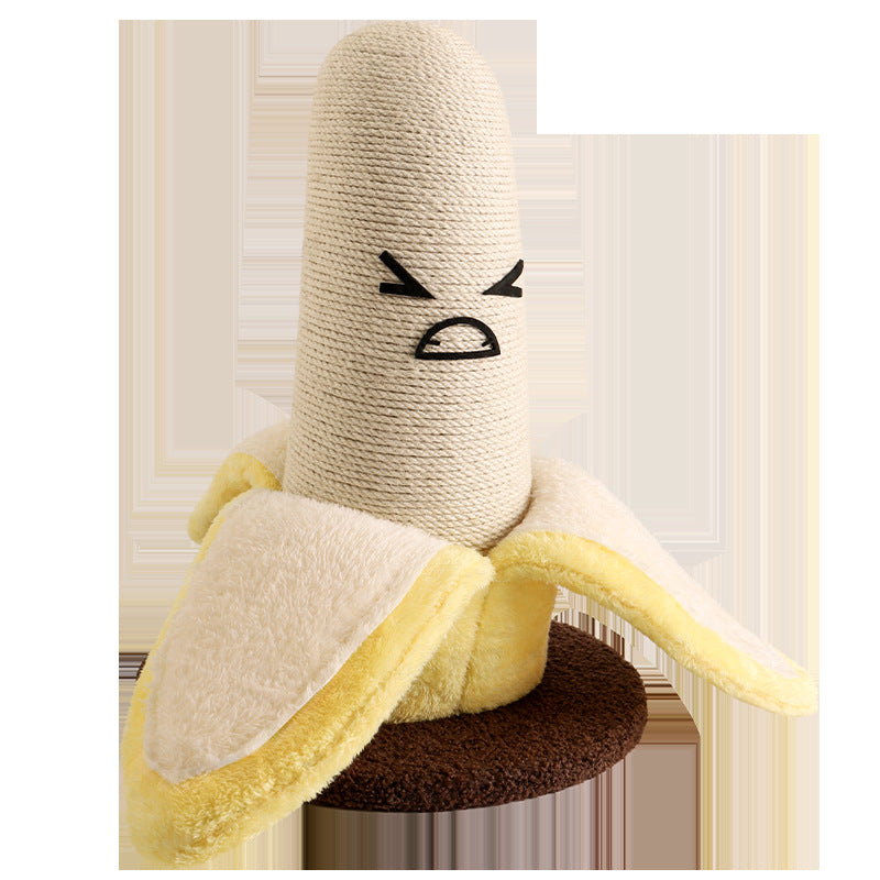 Banana cat scratch pillar Sword hemp rope shavings cat climbing frame Cat toy claw grinding tool - cat scratch board; Small space