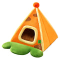 Triangular carrot tent dog shelter Winter closed cat sleeping bags and cat beds; Winter warm pad for dogs to sleep in dog beds