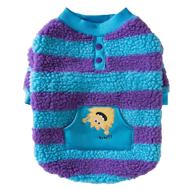 Dog monster clothes: Warm and stomach-protecting cotton-padded clothes for autumn and winter: two-legged clothes for medium and large-sized Corgis pets