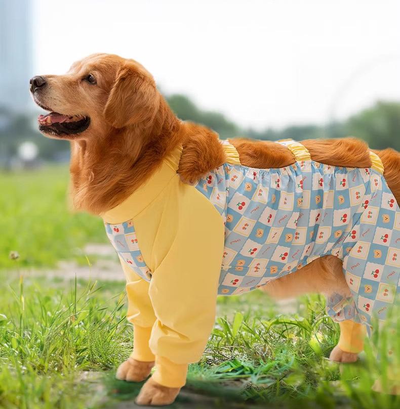 Pet dog dust-proof clothing for going out, full coverage on all four legs, waterproof and stain-resistant, comfortable and unrestrained. For large dogs