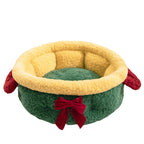 Christmas Limited Edition · Basket-style Pet Bed: Cat and Dog Christmas Bed; Cat Christmas bed A semi-enclosed winter thickened and warm Christmas pet bed for small dogs