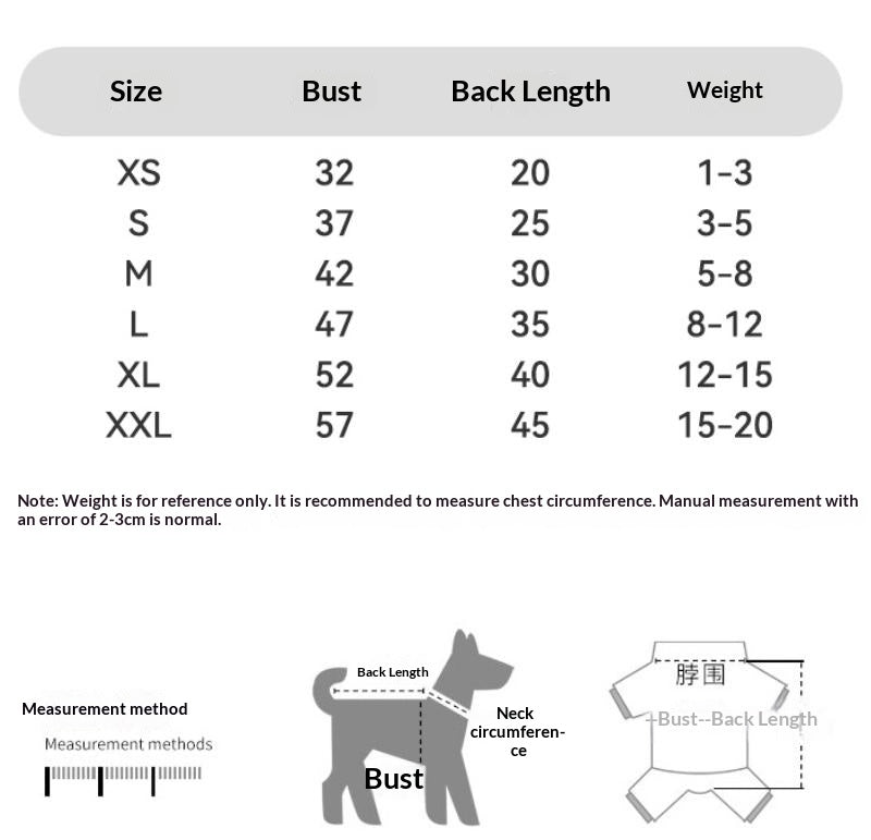 Dog down jacket with fabric label; Warm dog clothes for autumn and winter Four-legged graphene-pulled down jacket Pet clothes for small and medium-sized dogs