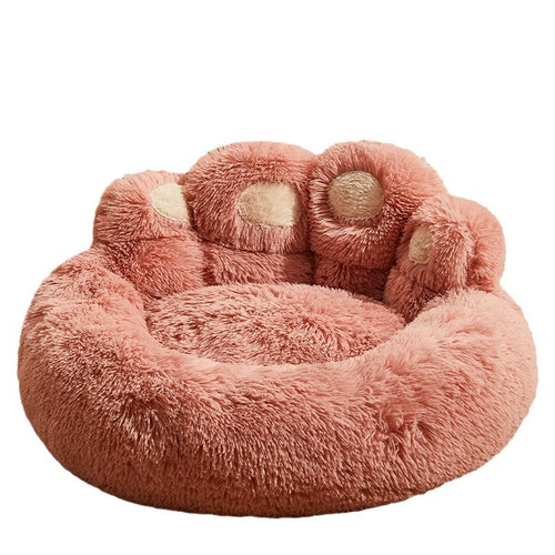Bear palm-shaped pet bed; A warm dog bed for medium and large-sized dogs in winter. Fleece sofa sleeping pad All-season pet supplies