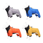 Dog reflective waterproof down jacket Thickened down jackets for puppies in autumn and winter; Winter pet four-legged cotton-padded jacket