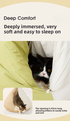 Cat Bed Cat Blanket Sleeping Bag Winter Warm Cat Pocket Winter Sleeping Nest Enclosed Pet Bed