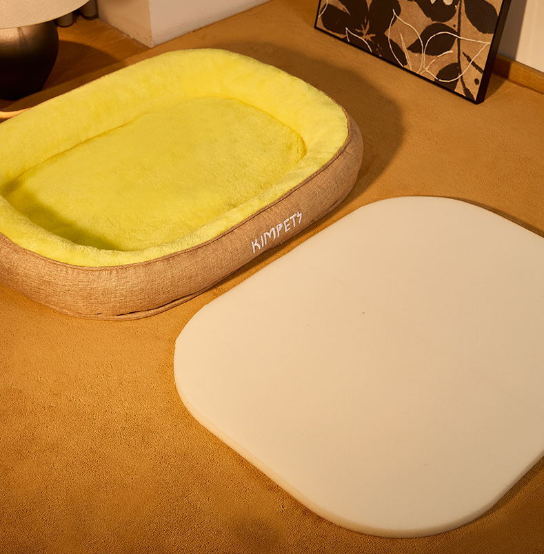 Family cat and dog pet bed, neck guard, warm and comfortable without shedding, suitable for all seasons, detachable and washable. Suitable for small and medium-sized pets