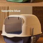 Extra Large Cat Litter Box Fully Enclosed Extra Large Odor-Isolating Easy-to-Clean Cat Toilet Pet Supplies