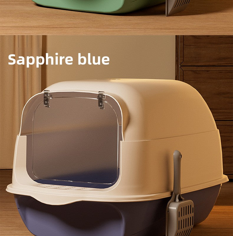 Extra Large Cat Litter Box Fully Enclosed Extra Large Odor-Isolating Easy-to-Clean Cat Toilet Pet Supplies