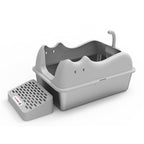 Stainless Steel Cat Litter Box Splash-Proof Large Semi-Enclosed Cat Toilet Pet Cleaning Supplies Open Cat Litter Tray