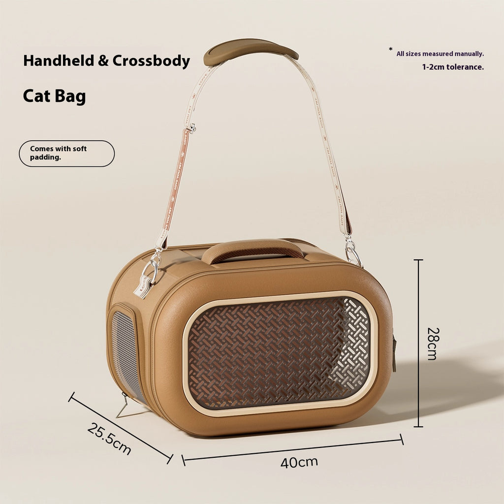 Multi-functional portable pet bag The cat bag is portable for going out. Large-capacity cat hand-held suitcase with pet handle