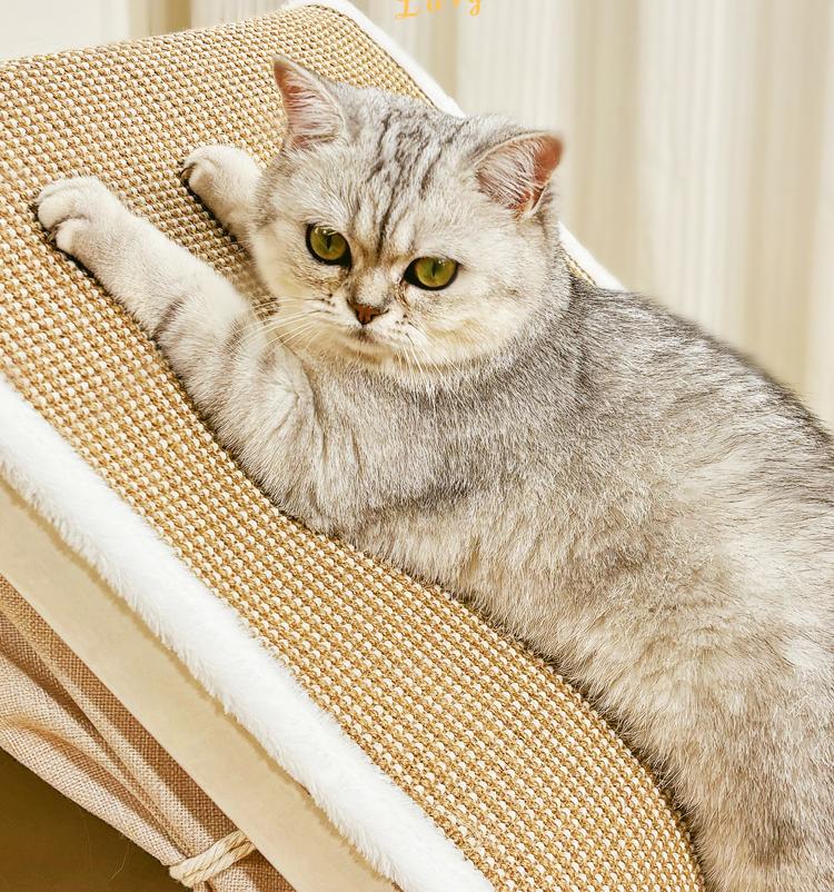 Tent cat scratcher cat bed Four-season Universal Cat Villa Cat House Semi-enclosed cat scratch board, non-shedding sisal cat tent