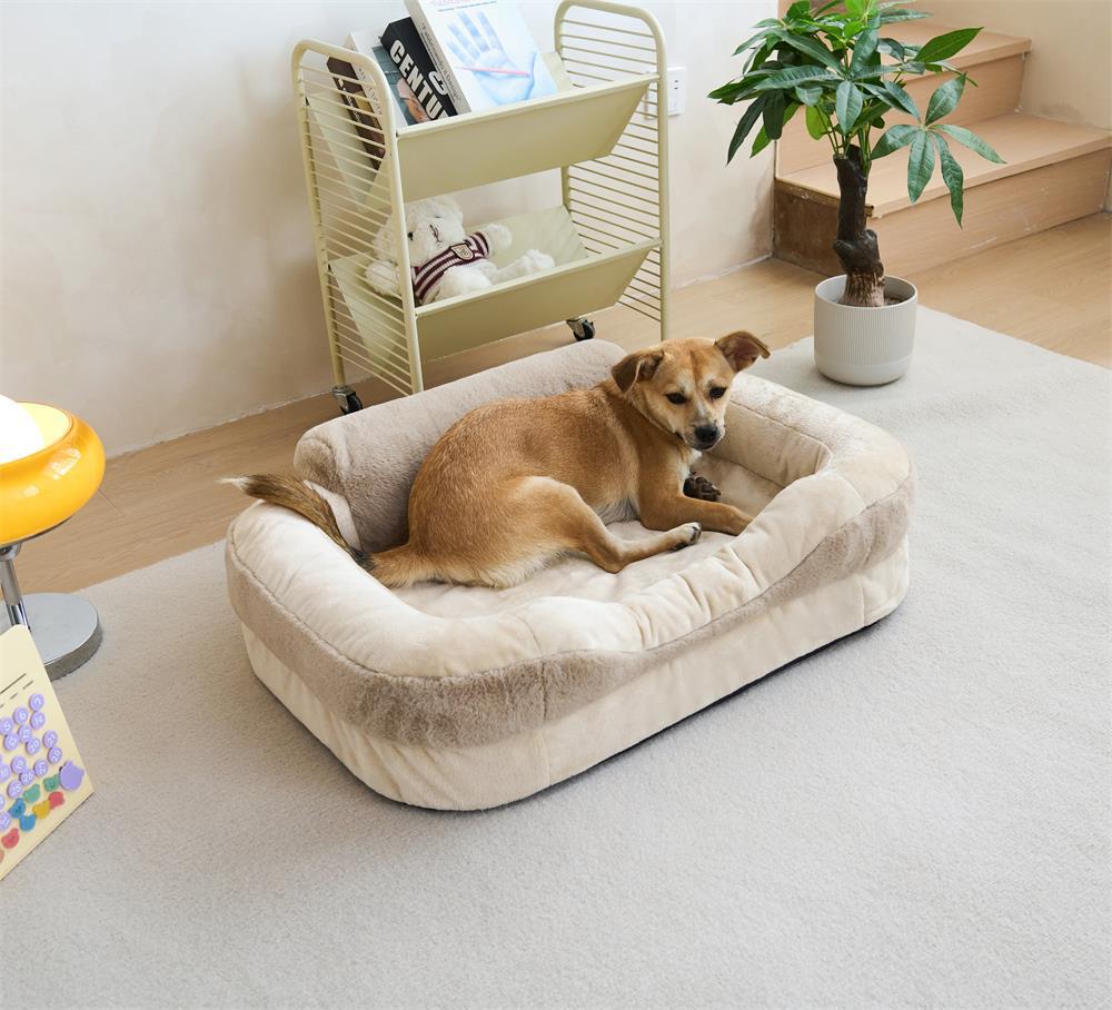 Rabbit fur crystal fleece pet bed; Thickened rabbit hair crystal fleece pet pad; Winter warmth for cat beds and dog beds; Pet supplies mat; Pet sofa