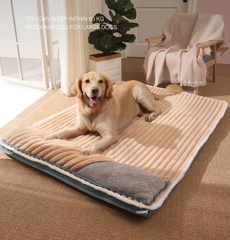 Sleeping pads for dogs and cats; Winter warm dog bed pillow; Tear-resistant mattress Pet floor mat Large dog kennels