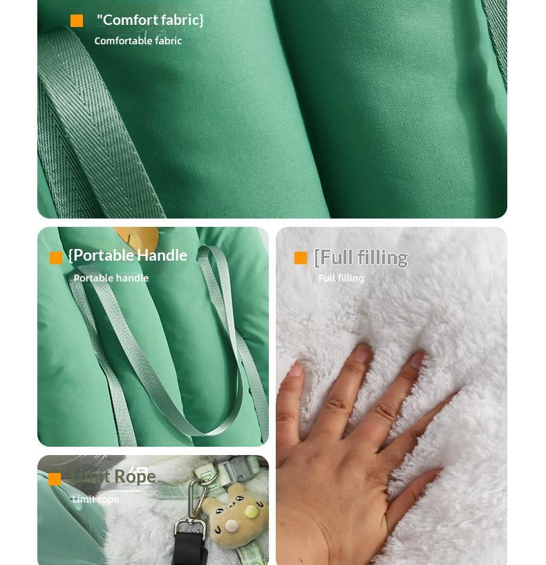 Dual-purpose car cat bed: It can be used both in a car and by hand. Portable cat bed for going out; Four-season universal closed cat bed; Windproof and warm