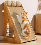 Triangular cat scratch-off board Sisal cat scratch board Vertical, wear-resistant and does not shed chips; Wall-mounted cat paw pads and cat scratch boards