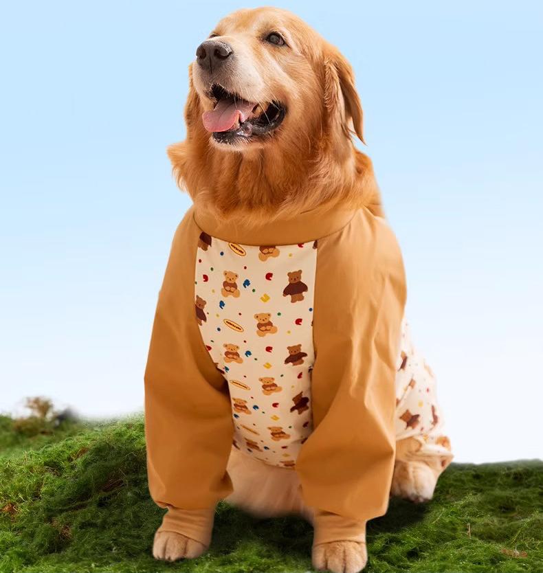 Pet dog dust-proof clothing for going out, full coverage on all four legs, waterproof and stain-resistant, comfortable and unrestrained. For large dogs