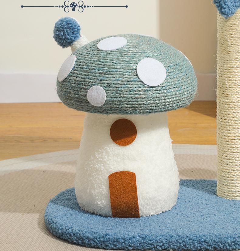 Mushroom lollipop-shaped cat scratch board Sisal vertical non-flaking cat paw board; Scratch-resistant and wear-resistant mushroom-shaped small cat scratch column