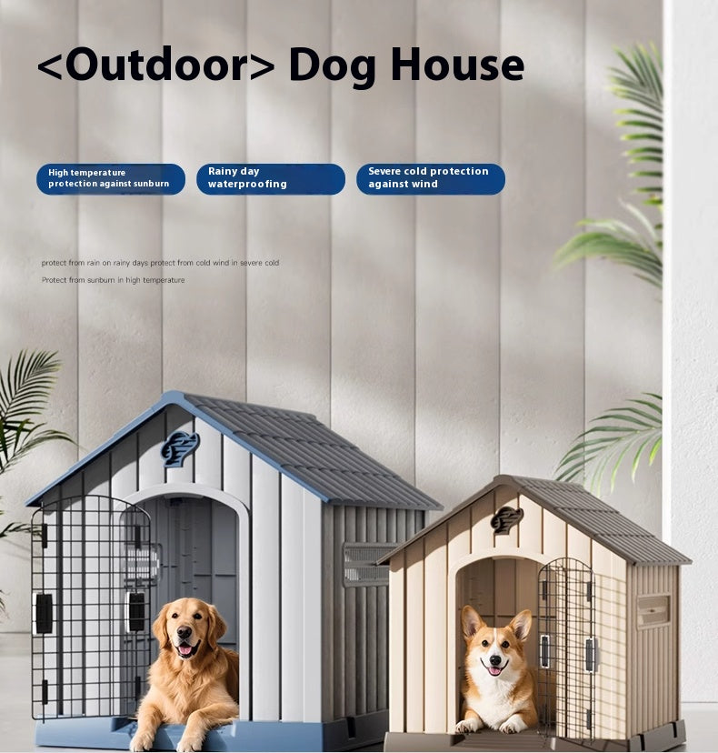 Medium-sized dog in an outdoor kennel Suitable for all seasons; Cold and rain protection; Pet winter dog house villa; Outdoor dog house