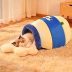 "Milk Can Pet Bed" Winter warm dog beds and cat beds; Yogurt bottle-shaped pet bed